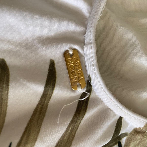 Banana Moon Womens One Piece White Floral Print Miller Kaelua Swimsuit Size M - Picture 2 of 8